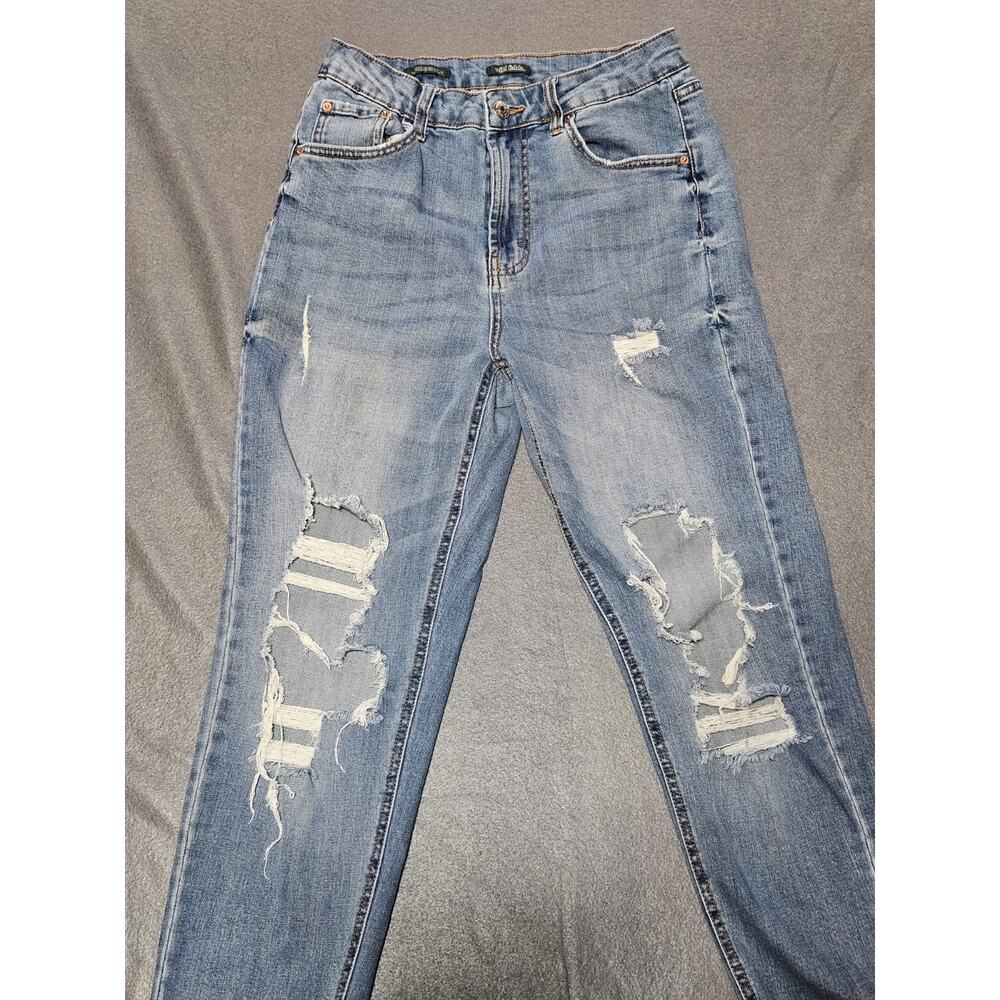 Wild Fable Jean Womens 6 Highest Rise Mom Blue Medium Wash Denim Distressed
